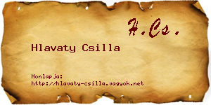 Hlavaty Csilla névjegykártya